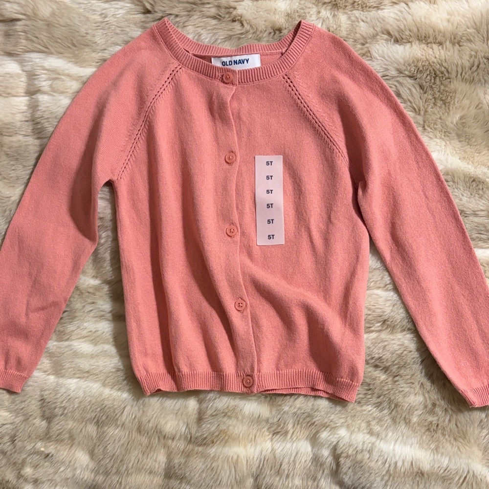 Old Navy Pink Girls' Button-Front Cardigan